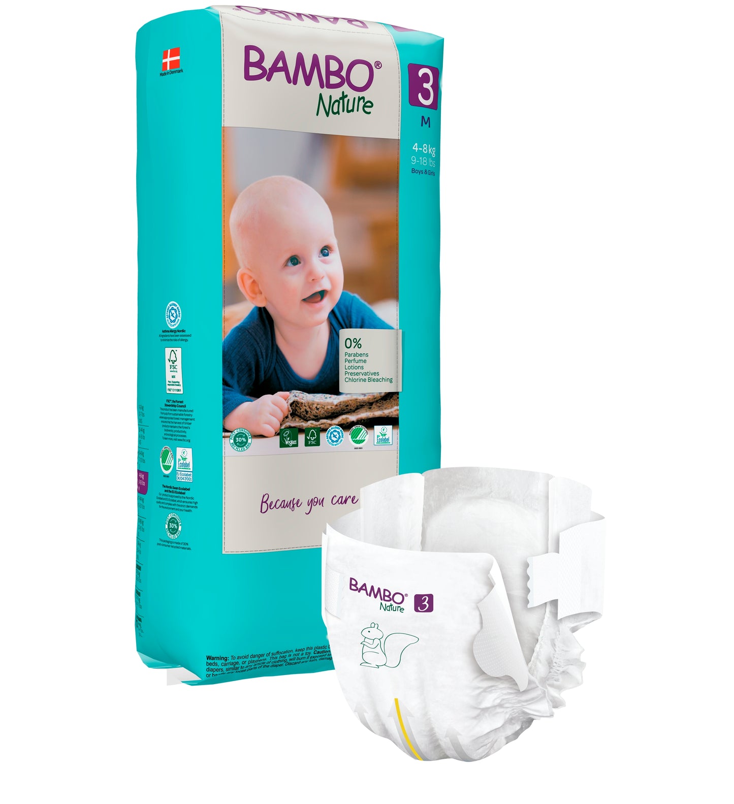 ALOA | Productos ecoamigables para bebés, hogar y cuidado personal Bambo Nature Pañales Talla 3 (M) - Caja