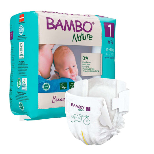 ALOA | Productos ecoamigables para bebés, hogar y cuidado personal Bambo Nature Pañales Talla 1 (RN)