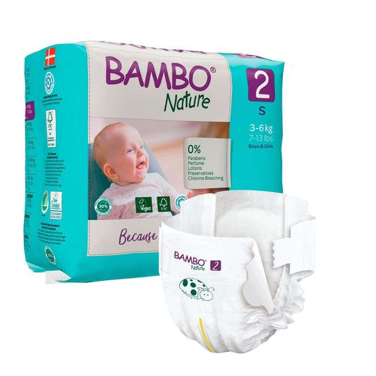 ALOA | Productos ecoamigables para bebés, hogar y cuidado personal Bambo Nature Pañales Talla 2 (S)