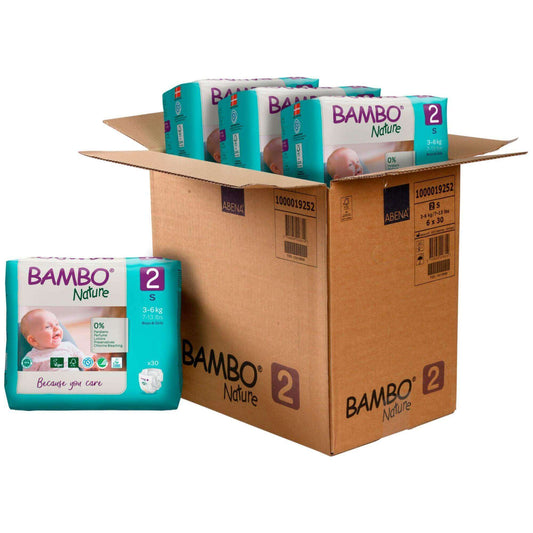 ALOA | Productos ecoamigables para bebés, hogar y cuidado personal Bambo Nature Pañales Talla 2 (S) -  Caja