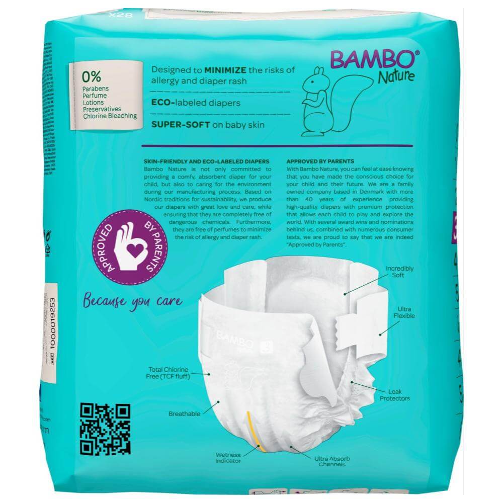 ALOA | Productos ecoamigables para bebés, hogar y cuidado personal Bambo Nature Pañales Talla 3 (M)