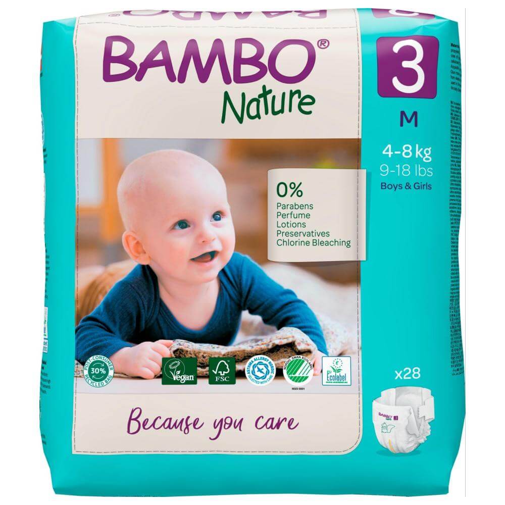 ALOA | Productos ecoamigables para bebés, hogar y cuidado personal Bambo Nature Pañales Talla 3 (M)