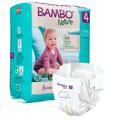ALOA | Productos ecoamigables para bebés, hogar y cuidado personal Bambo Nature Pañales Talla 4 (L) - Caja
