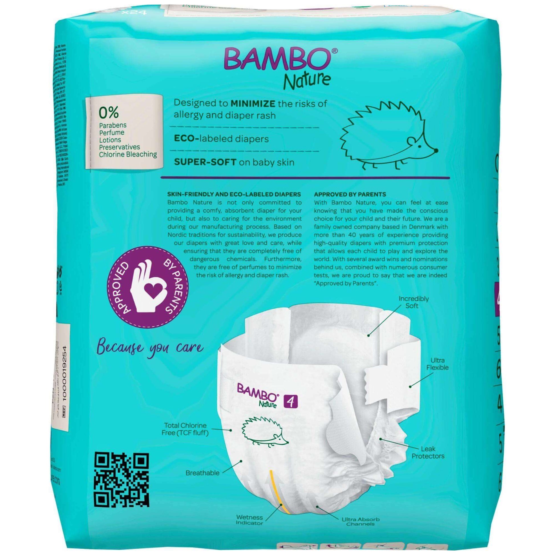 ALOA | Productos ecoamigables para bebés, hogar y cuidado personal Bambo Nature Pañales Talla 4 (L) - Caja
