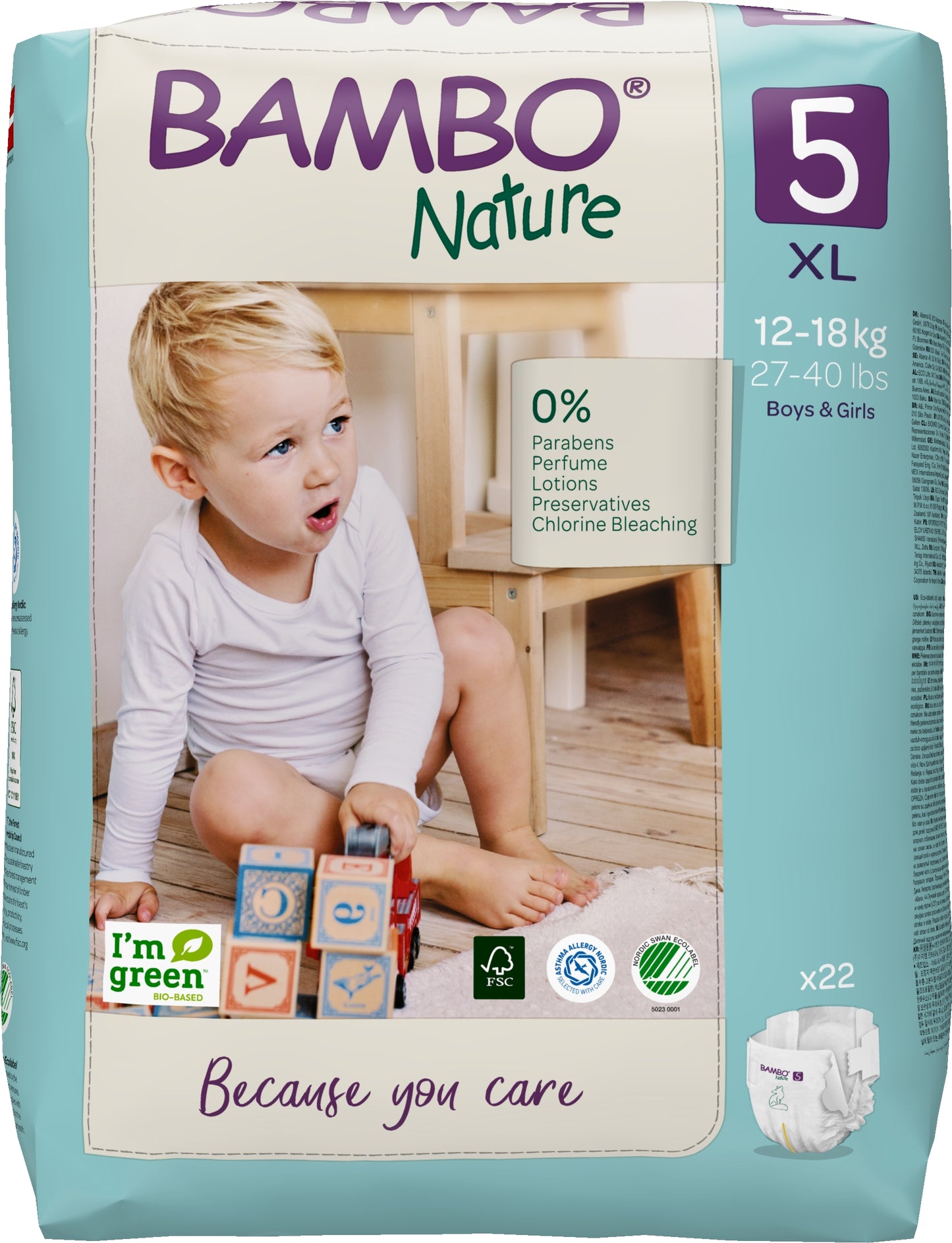 ALOA | Productos ecoamigables para bebés, hogar y cuidado personal Bambo Nature Pañales Talla 5 (XL)