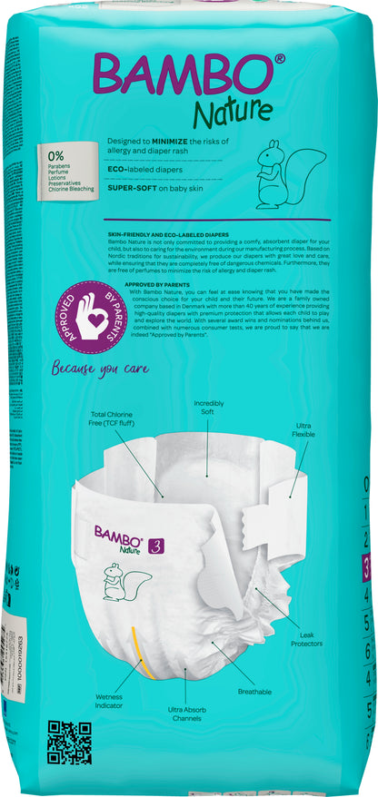 ALOA | Productos ecoamigables para bebés, hogar y cuidado personal Bambo Nature Pañales Talla 3 (M) - Caja