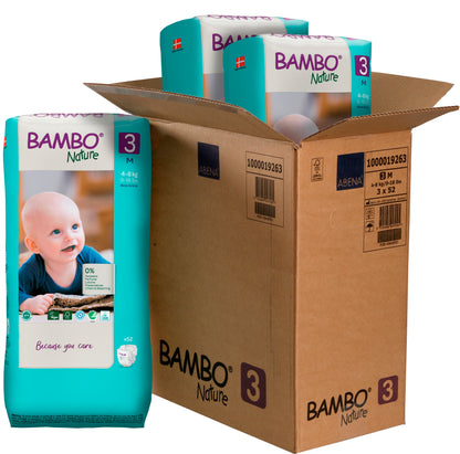 ALOA | Productos ecoamigables para bebés, hogar y cuidado personal Bambo Nature Pañales Talla 3 (M) - Caja