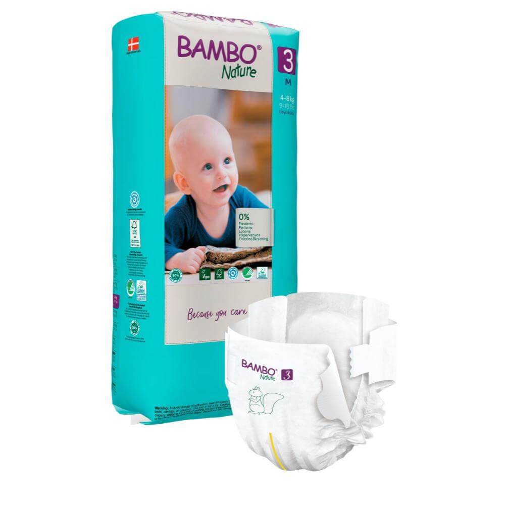 ALOA | Productos ecoamigables para bebés, hogar y cuidado personal Bambo Nature Pañales Talla 3 (M)