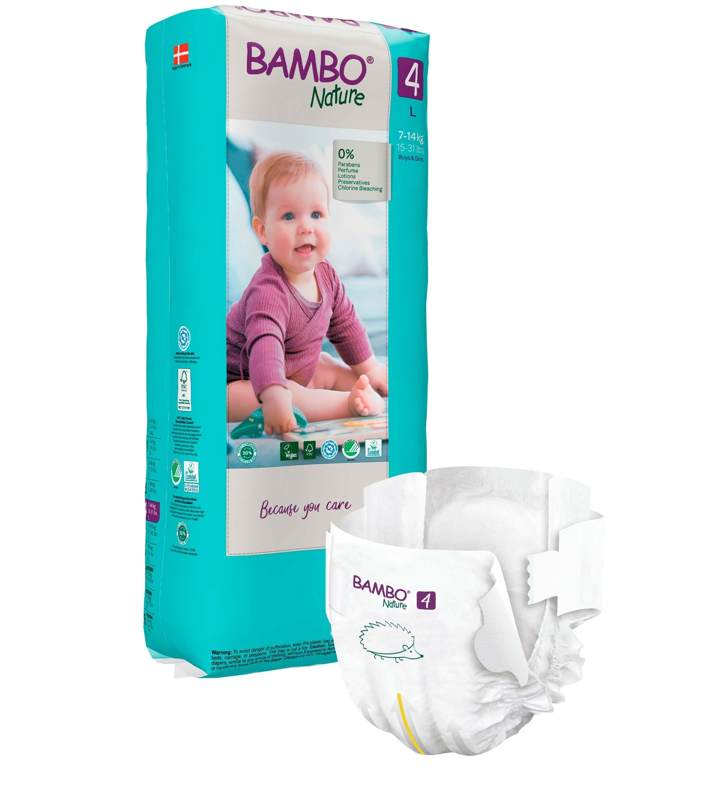 ALOA | Productos ecoamigables para bebés, hogar y cuidado personal Bambo Nature Pañales Talla 4 (L) - Caja