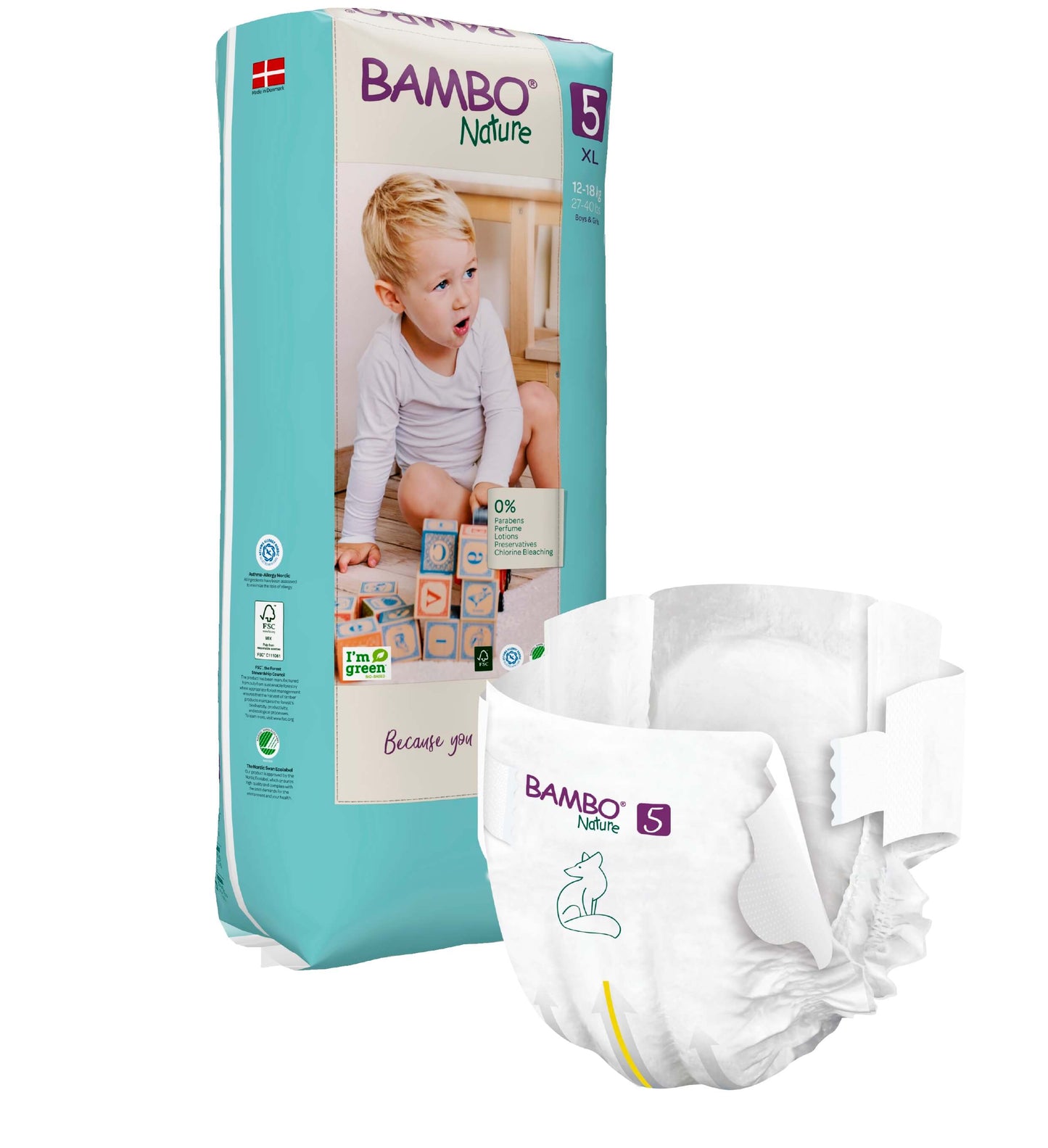 ALOA | Productos ecoamigables para bebés, hogar y cuidado personal Bambo Nature Pañales Talla 5 (XL)