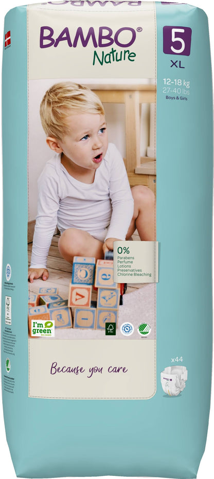 ALOA | Productos ecoamigables para bebés, hogar y cuidado personal Bambo Nature Pañales Talla 5 (XL)