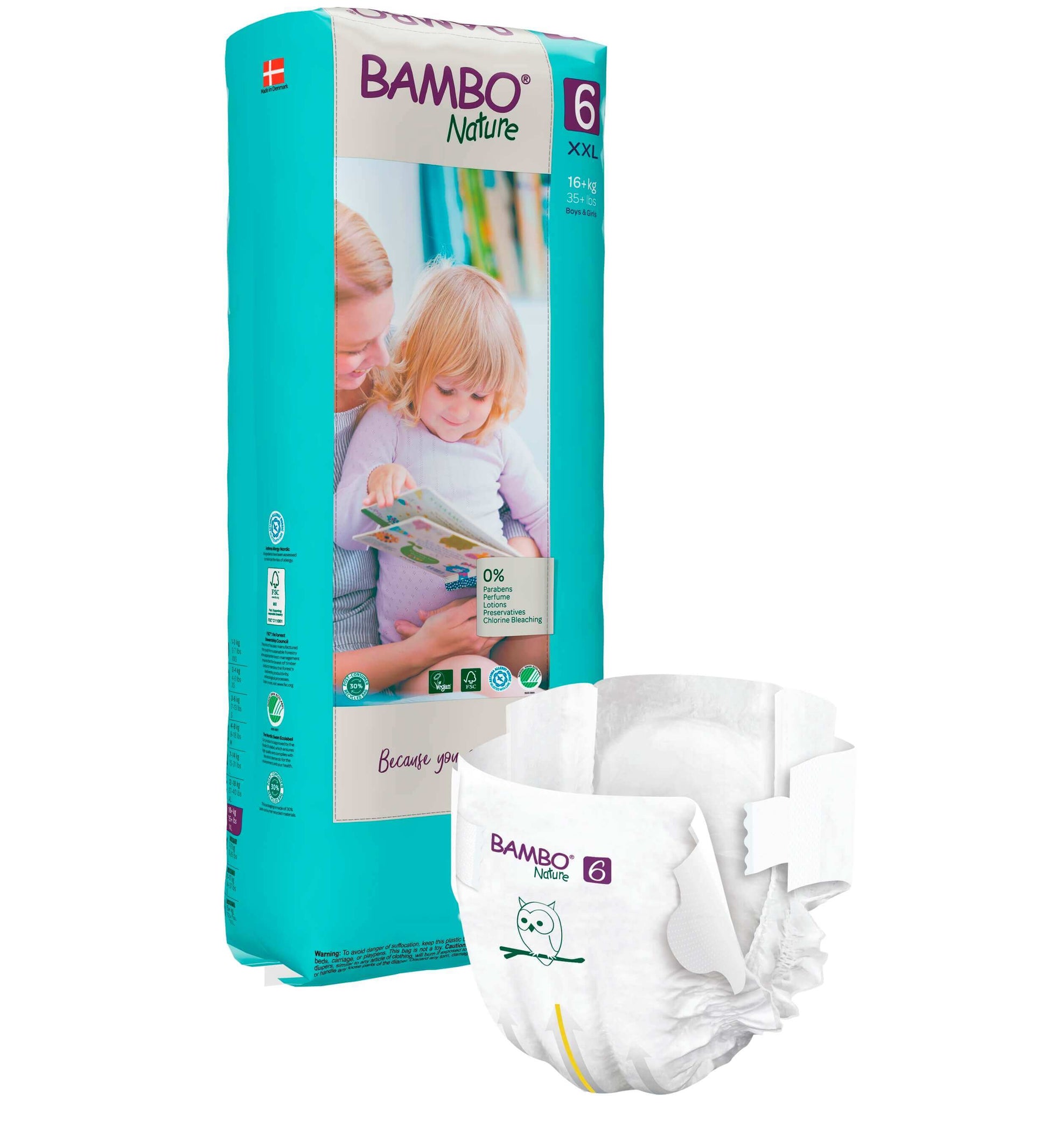 ALOA | Productos ecoamigables para bebés, hogar y cuidado personal Bambo Nature Pañales Talla 6 (XXL)