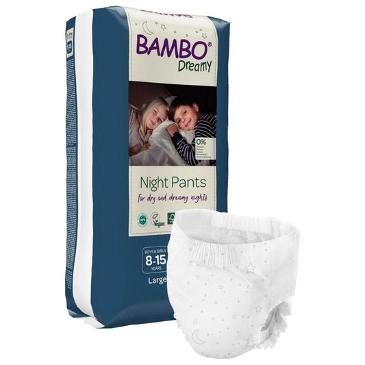 ALOA | Productos ecoamigables para bebés, hogar y cuidado personal Bambo Dreamy Night Pants Talla 8-15 Unisex