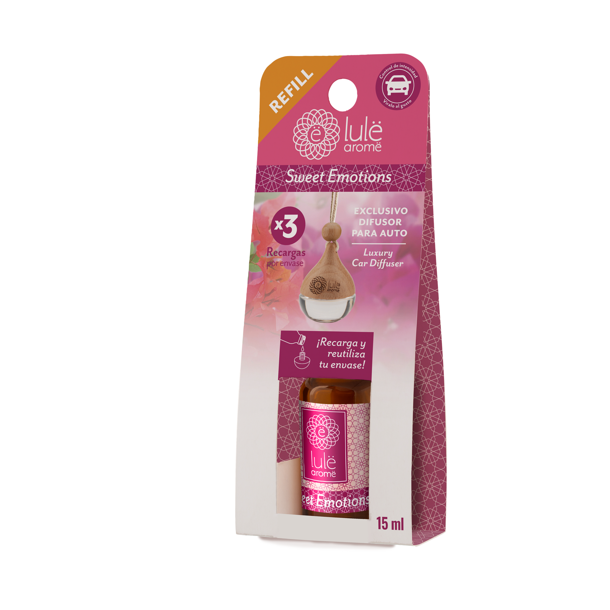 Aloa Refill (repuesto) Difusor para Auto Lulë - 5 Fragancias -15 ml