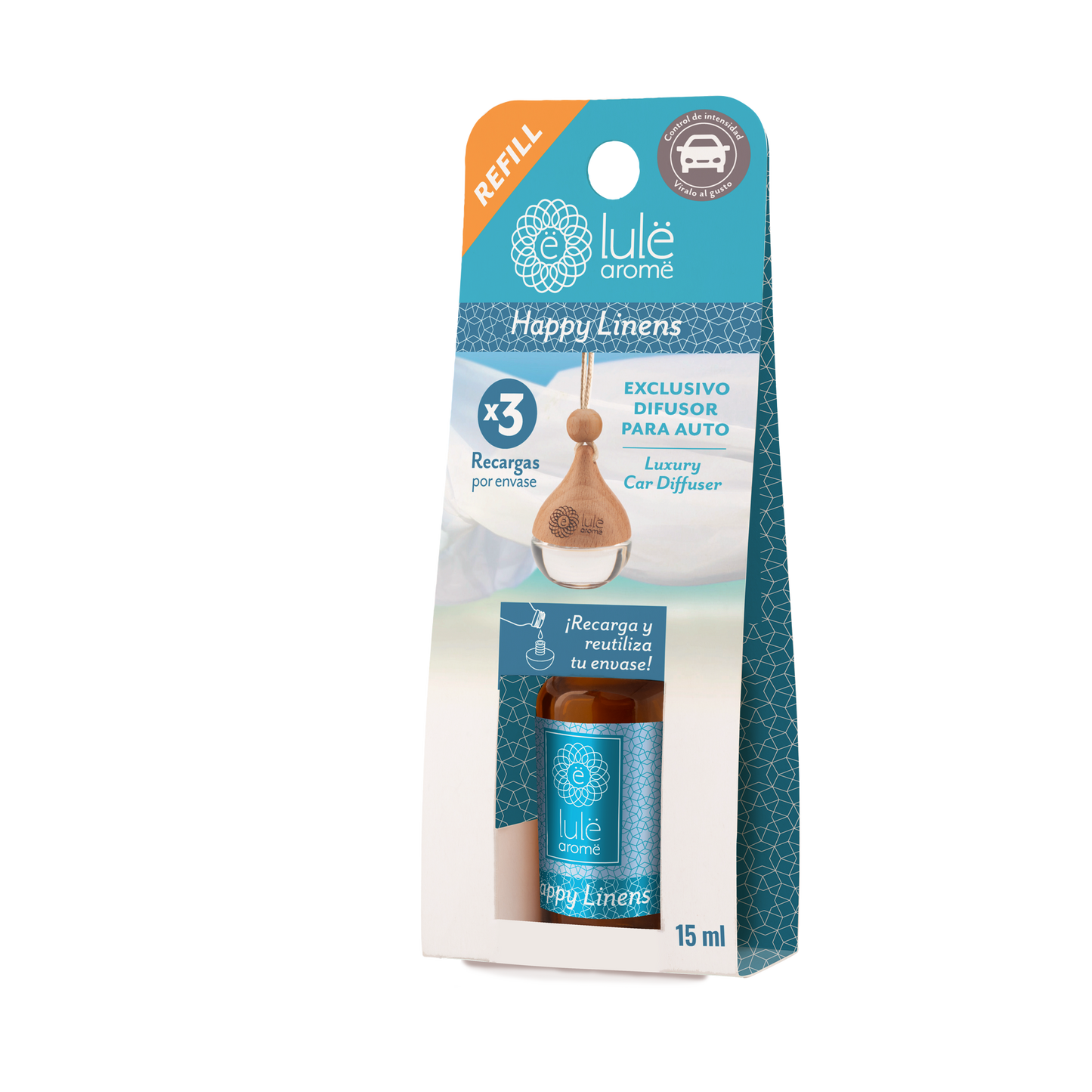 Aloa Refill (repuesto) Difusor para Auto Lulë - 5 Fragancias -15 ml