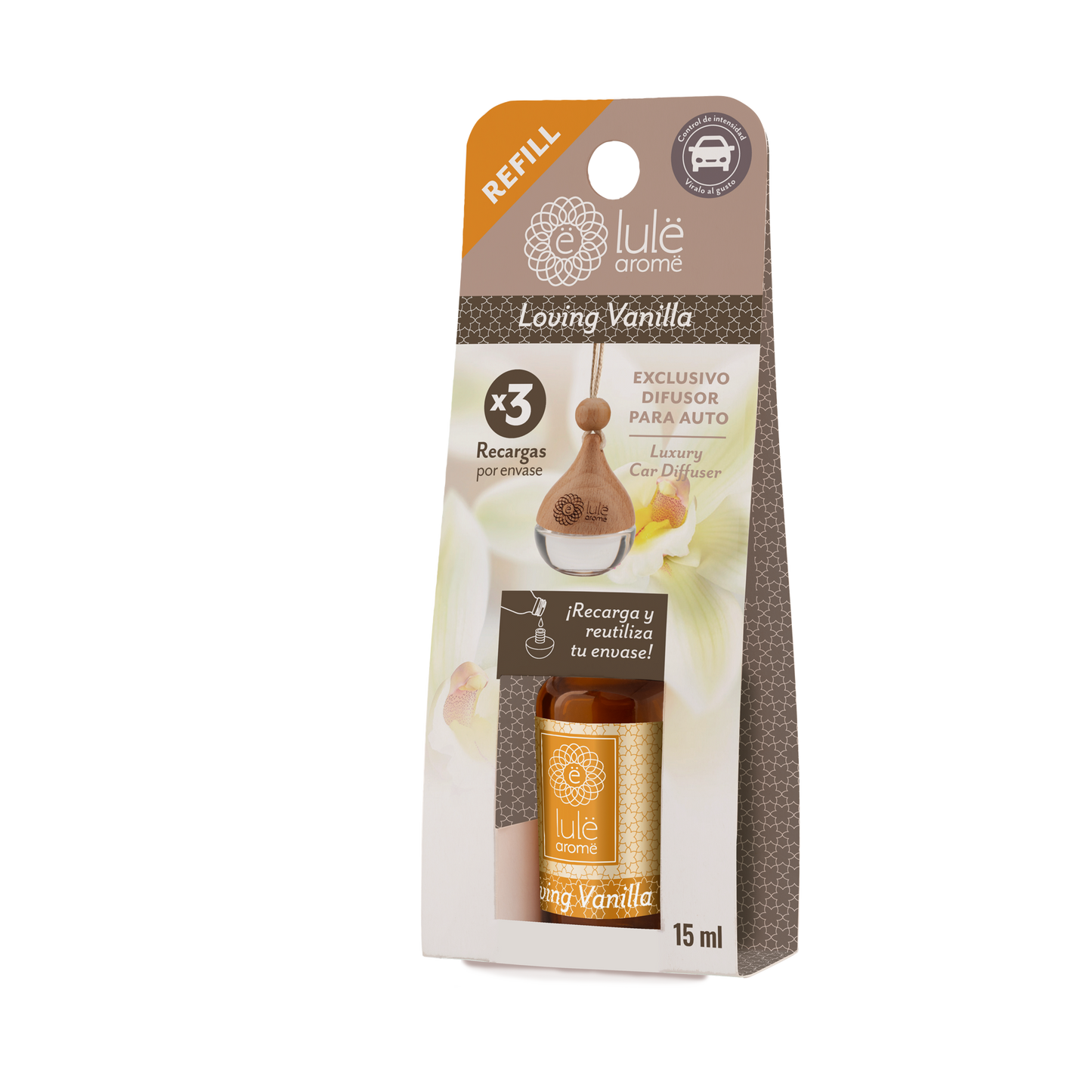 Aloa Refill (repuesto) Difusor para Auto Lulë - 5 Fragancias -15 ml