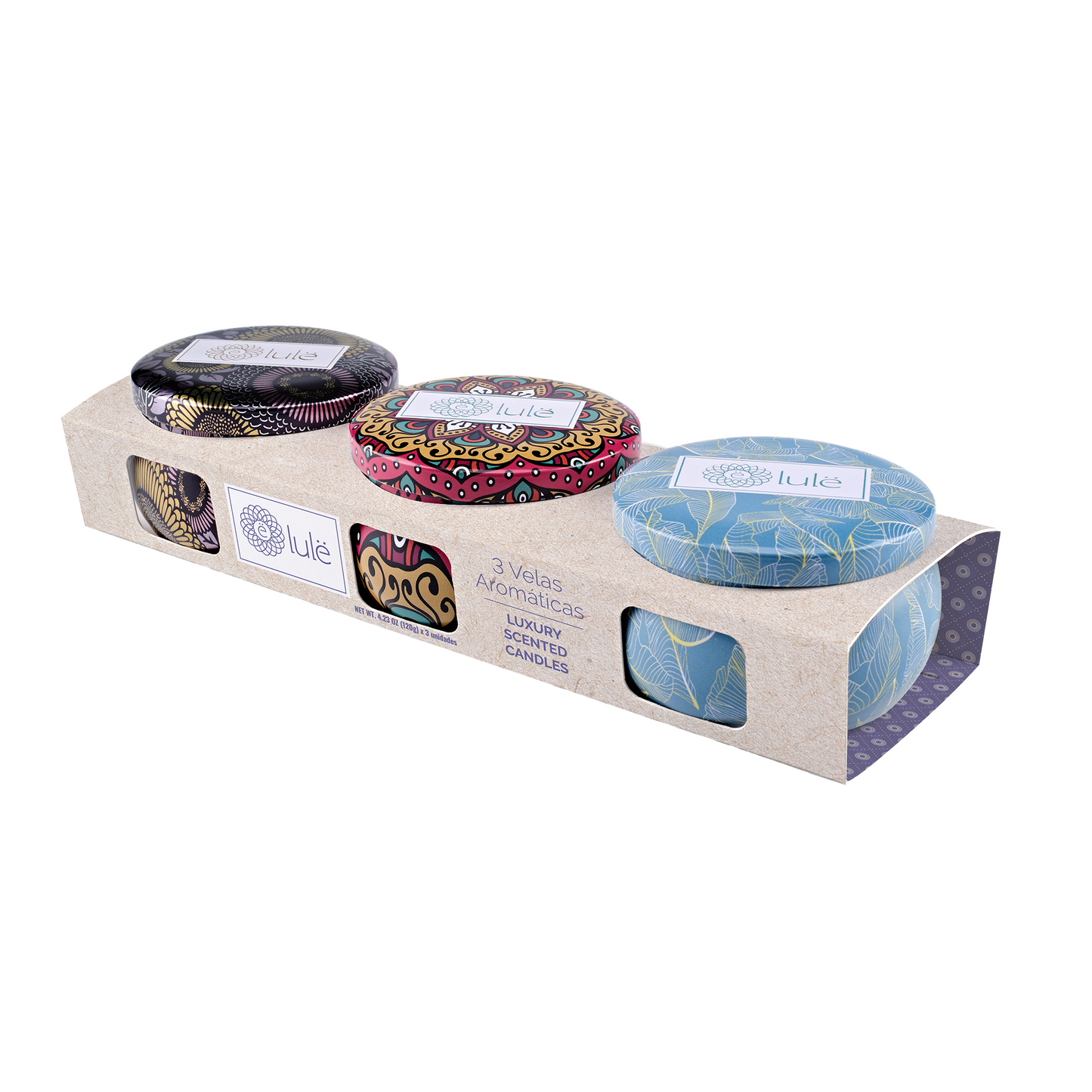 ALOA | Productos ecoamigables para bebés, hogar y cuidado personal Velas Aromáticas Luxury Scented Lulë - 3 Fragancias - 120gr
