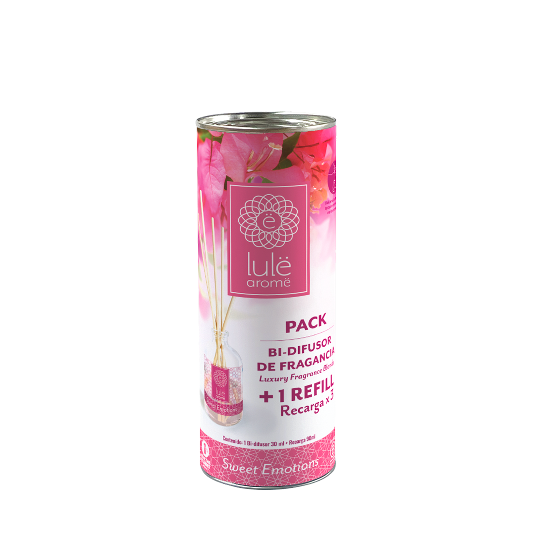 Aloa Pack Bi-Difusor de Fragancia - 30 ml + Refill (repuesto) - 5 Fragancias - 90 ml