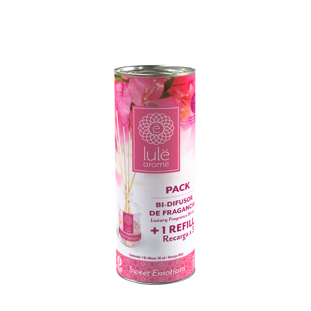 Aloa Pack Bi-Difusor de Fragancia - 30 ml + Refill (repuesto) - 5 Fragancias - 90 ml