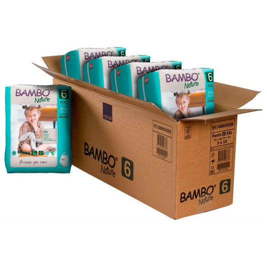 ALOA | Productos ecoamigables para bebés, hogar y cuidado personal Bambo Nature Pants Talla 6 (XXL) - Caja