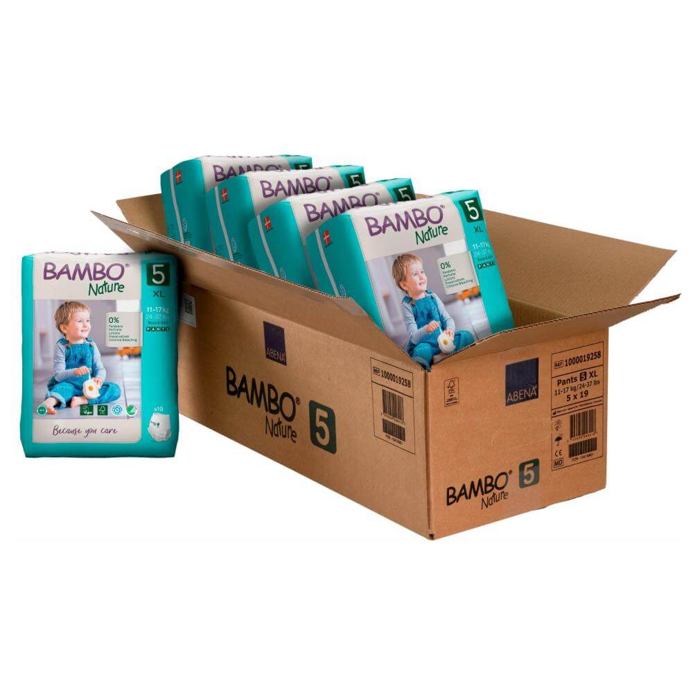 ALOA | Productos ecoamigables para bebés, hogar y cuidado personal Bambo Nature Pants Talla 5 (XL) - Caja