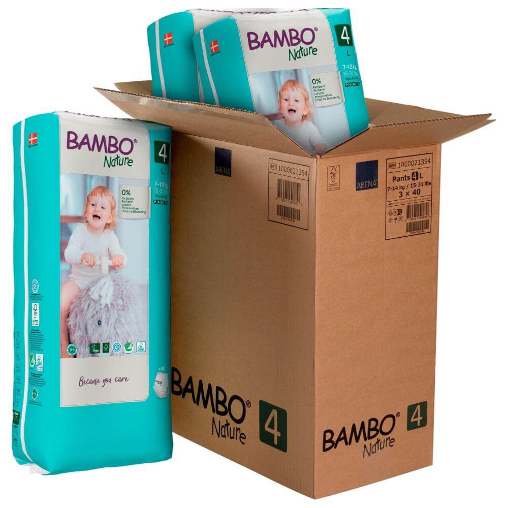 ALOA | Productos ecoamigables para bebés, hogar y cuidado personal Bambo Nature Pants Talla 4 (L) - Caja