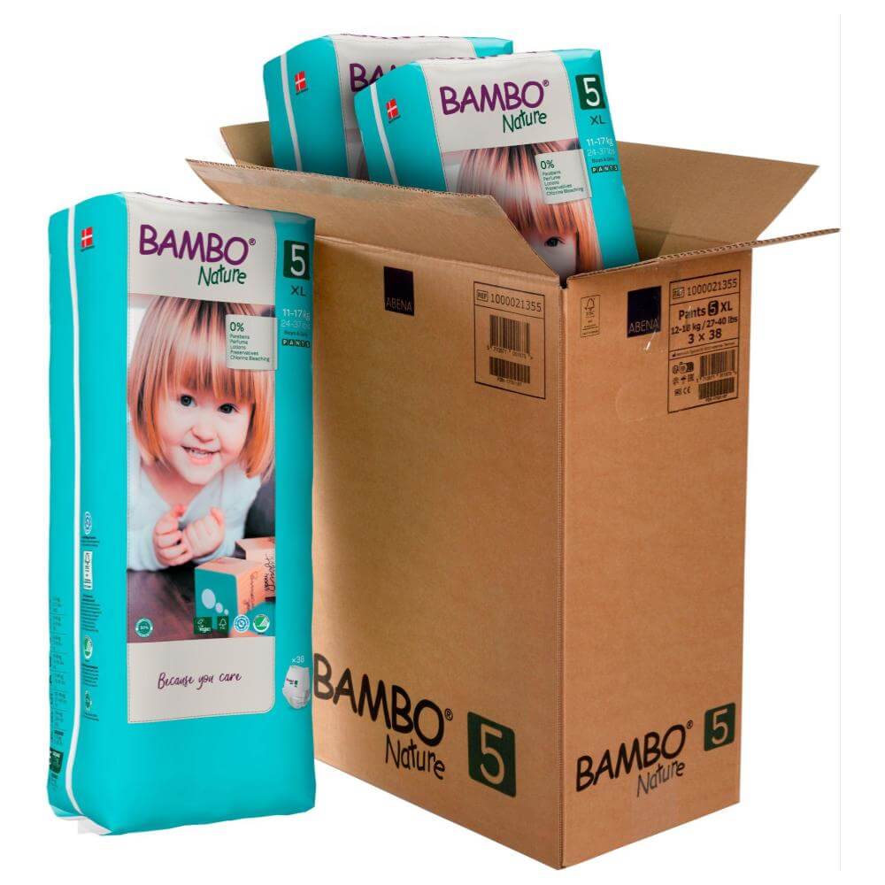 ALOA | Productos ecoamigables para bebés, hogar y cuidado personal Bambo Nature Pants Talla 5 (XL) - Caja