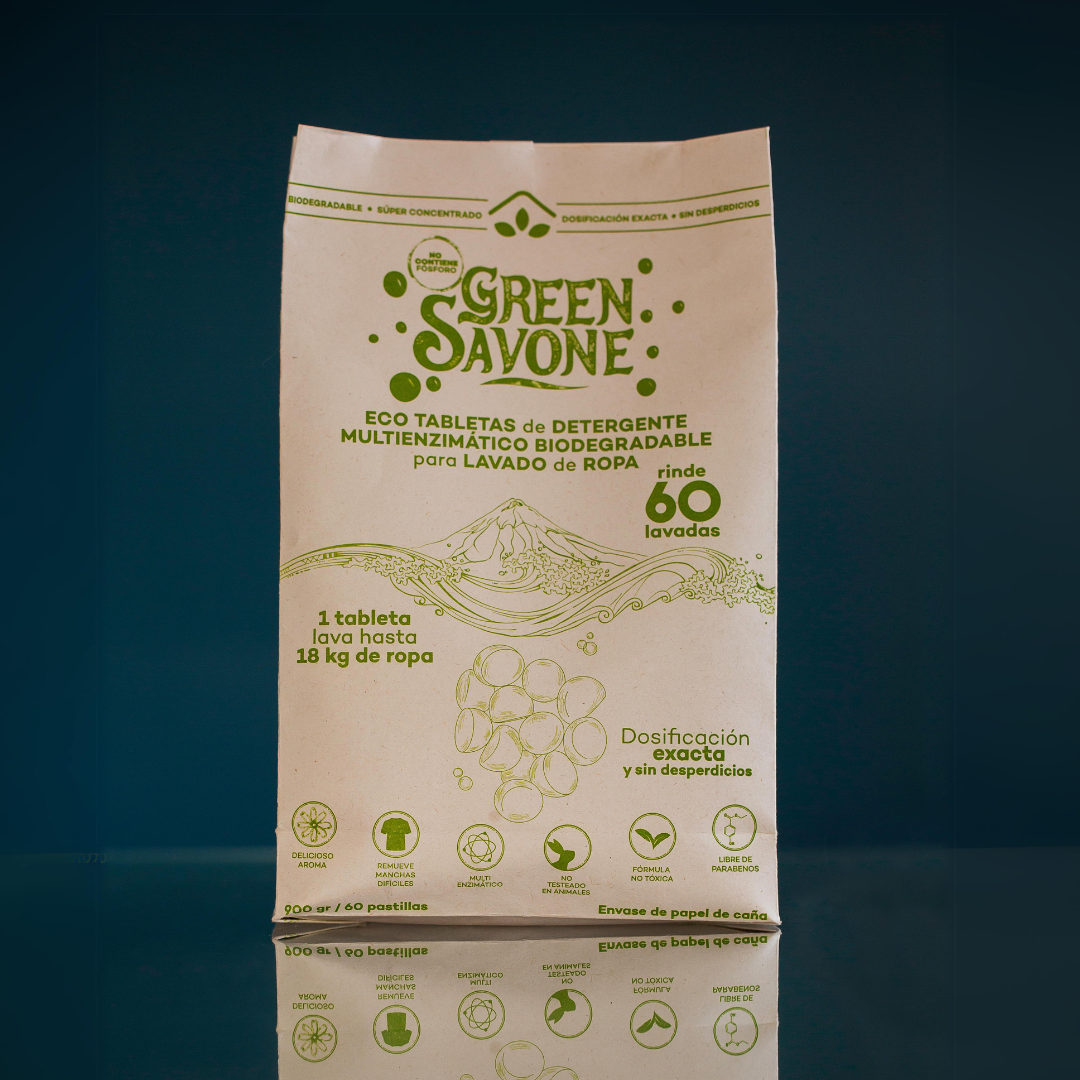 ALOA | Productos ecoamigables para bebés, hogar y cuidado personal Kit Refill Hogar Verde con Detergente Ecotabletas