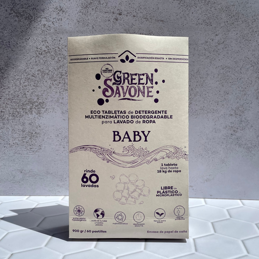 ALOA | Productos ecoamigables para bebés, hogar y cuidado personal Kit Bebé Hogar Verde con Detergente Ecotabletas