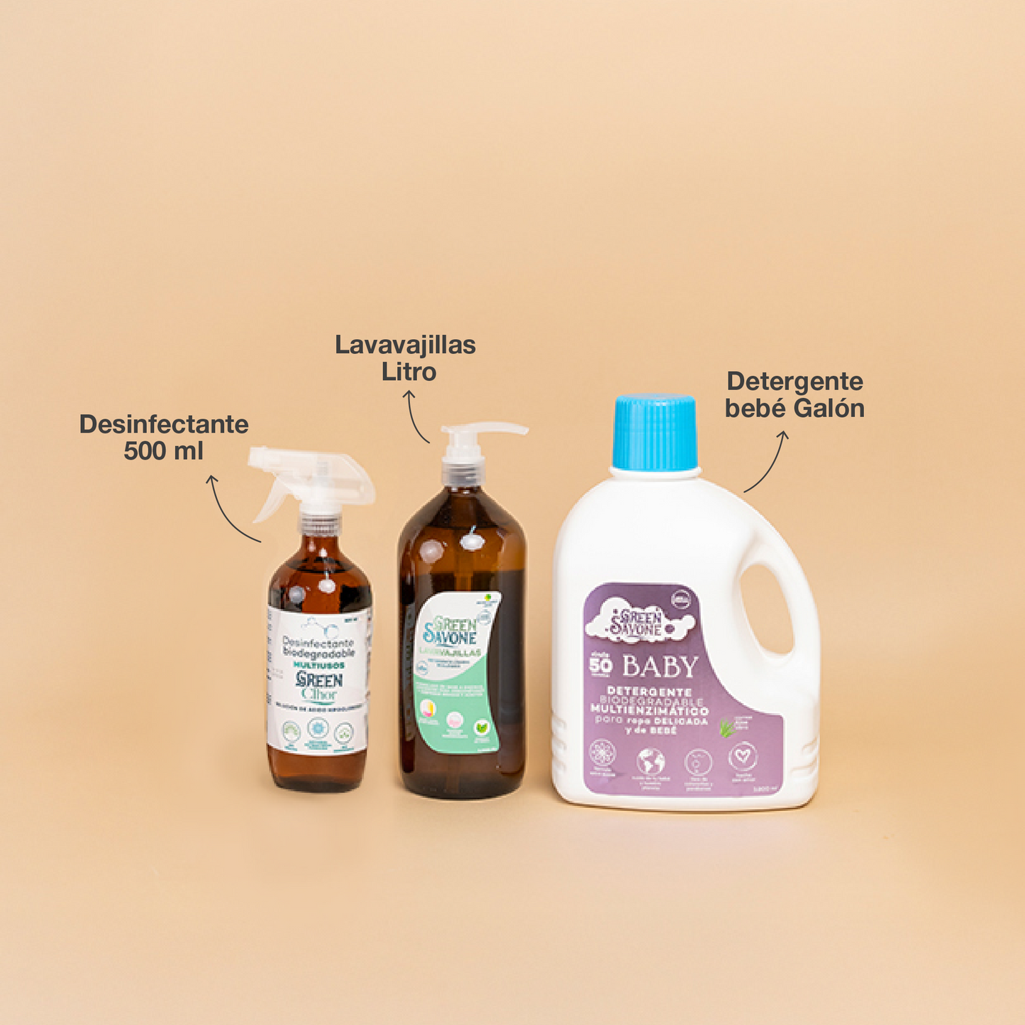 ALOA | Productos ecoamigables para bebés, hogar y cuidado personal Kit Bebé Hogar Verde con Detergente Líquido