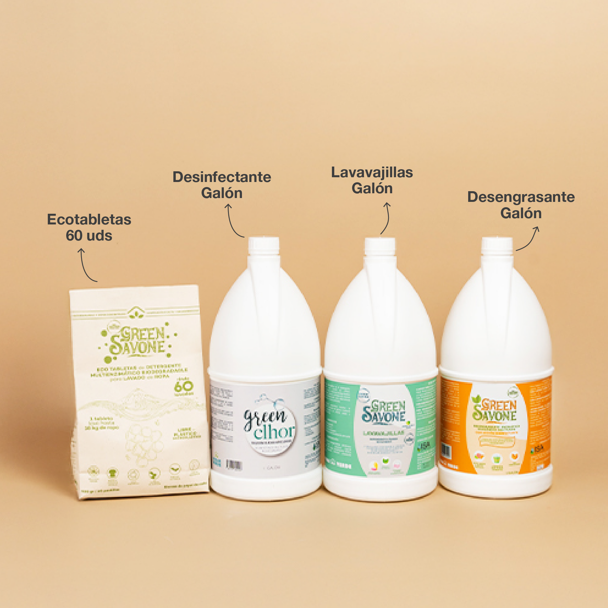 ALOA | Productos ecoamigables para bebés, hogar y cuidado personal Kit Refill Hogar Verde con Detergente Ecotabletas