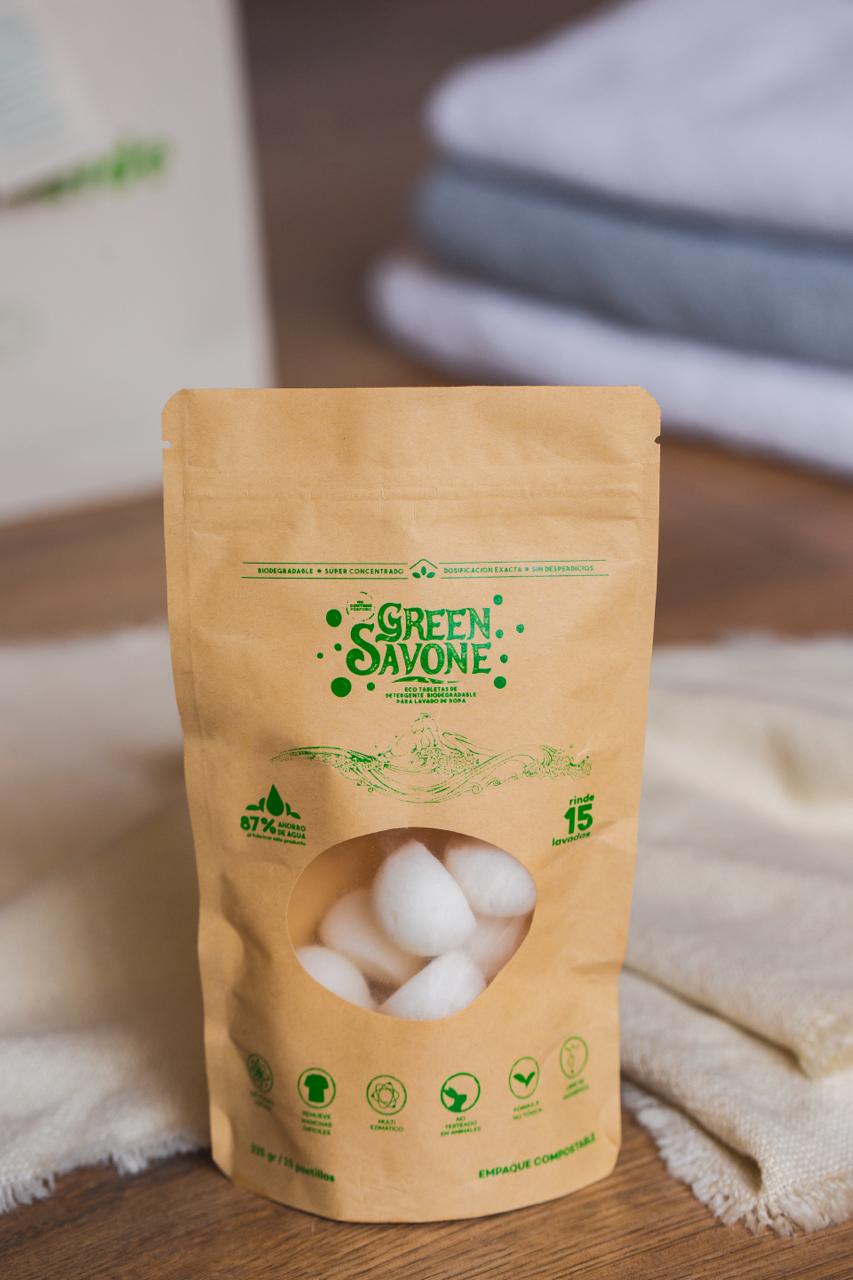 ALOA | Productos ecoamigables para bebés, hogar y cuidado personal Kit Inicial Hogar Verde con Detergente Ecotabletas