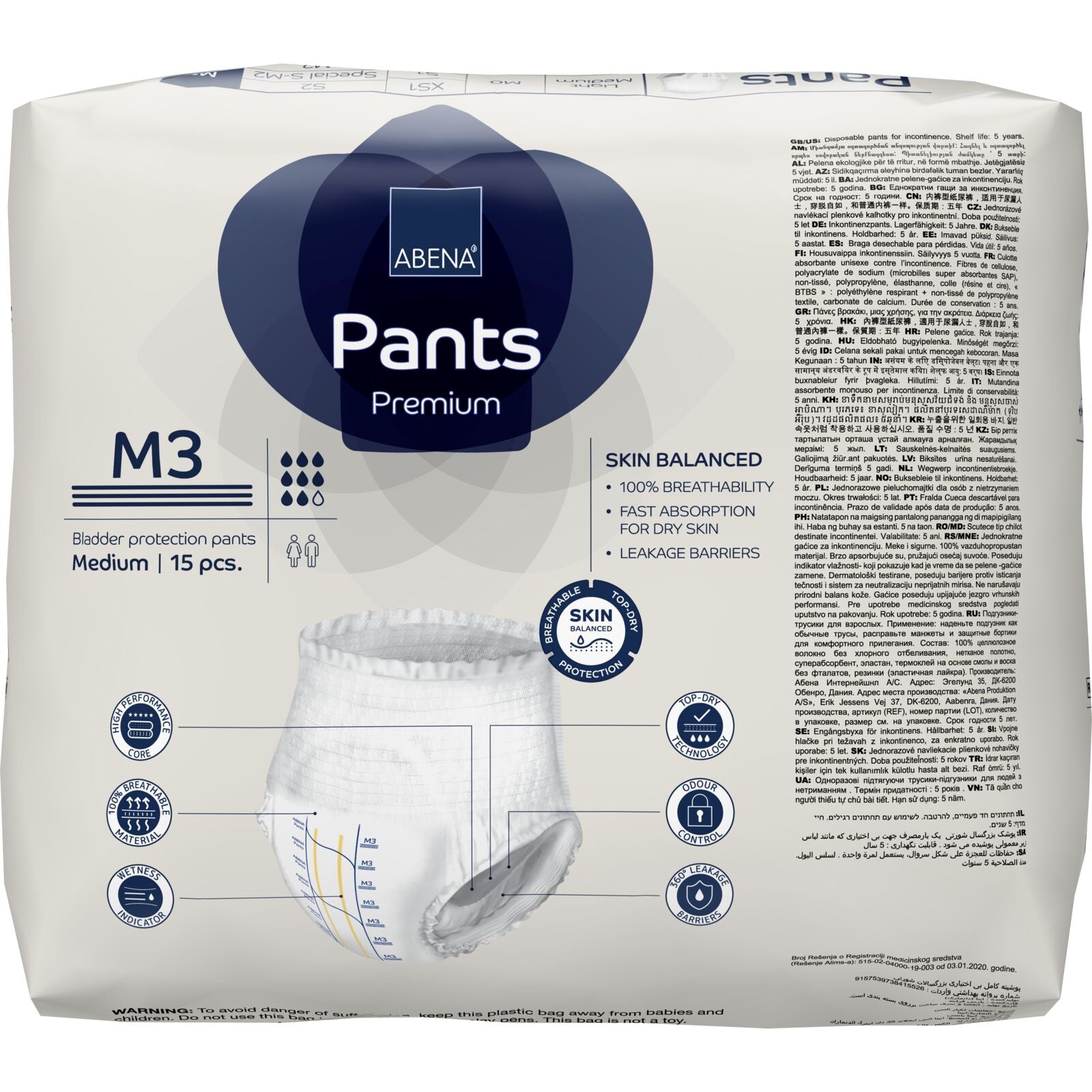 ALOA | Productos ecoamigables para bebés, hogar y cuidado personal Abena Pants Medium - M3