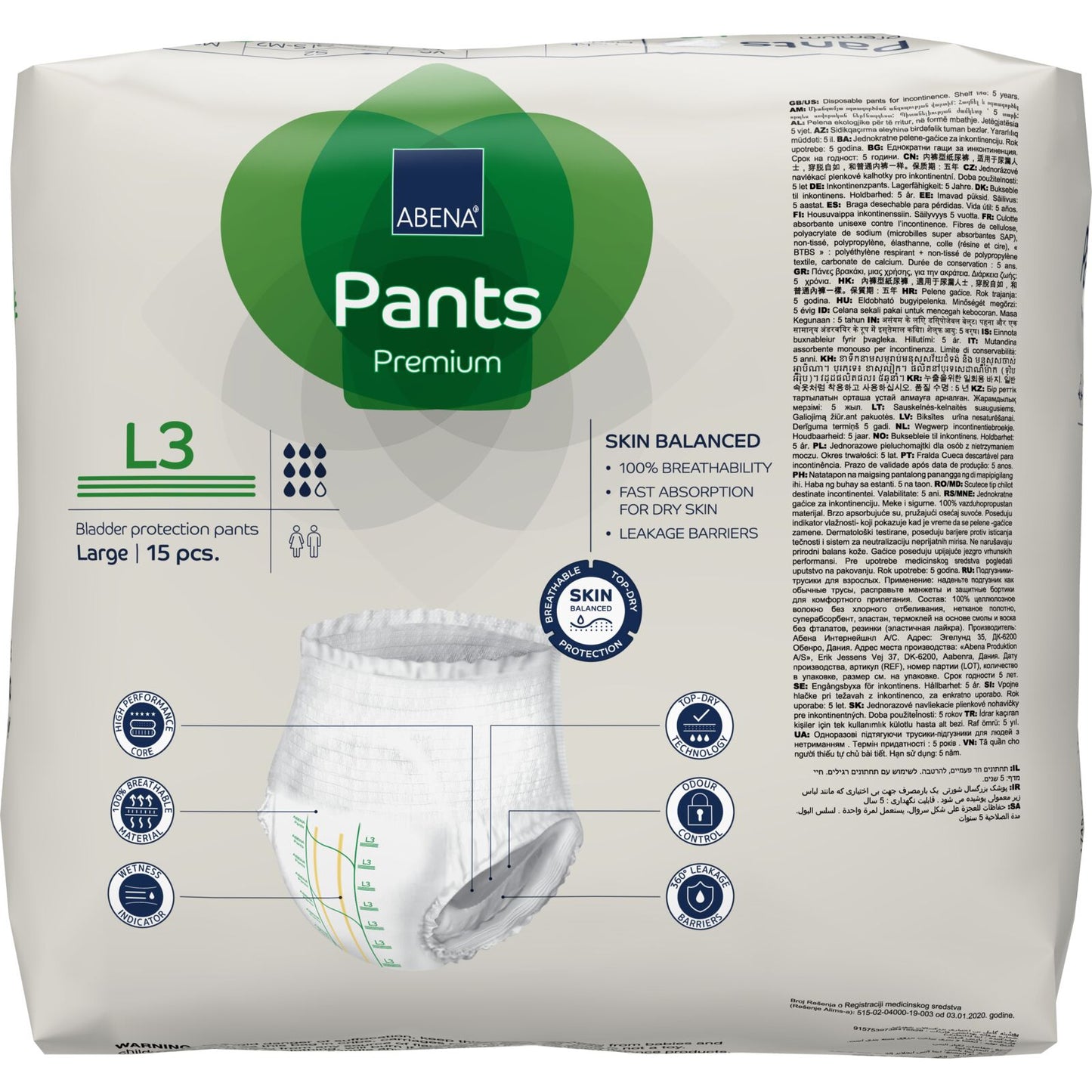 ALOA | Productos ecoamigables para bebés, hogar y cuidado personal Abena Pants Large - L3