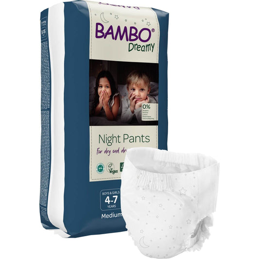 ALOA | Productos ecoamigables para bebés, hogar y cuidado personal Bambo Dreamy Night Pants Talla 4-7 Unisex
