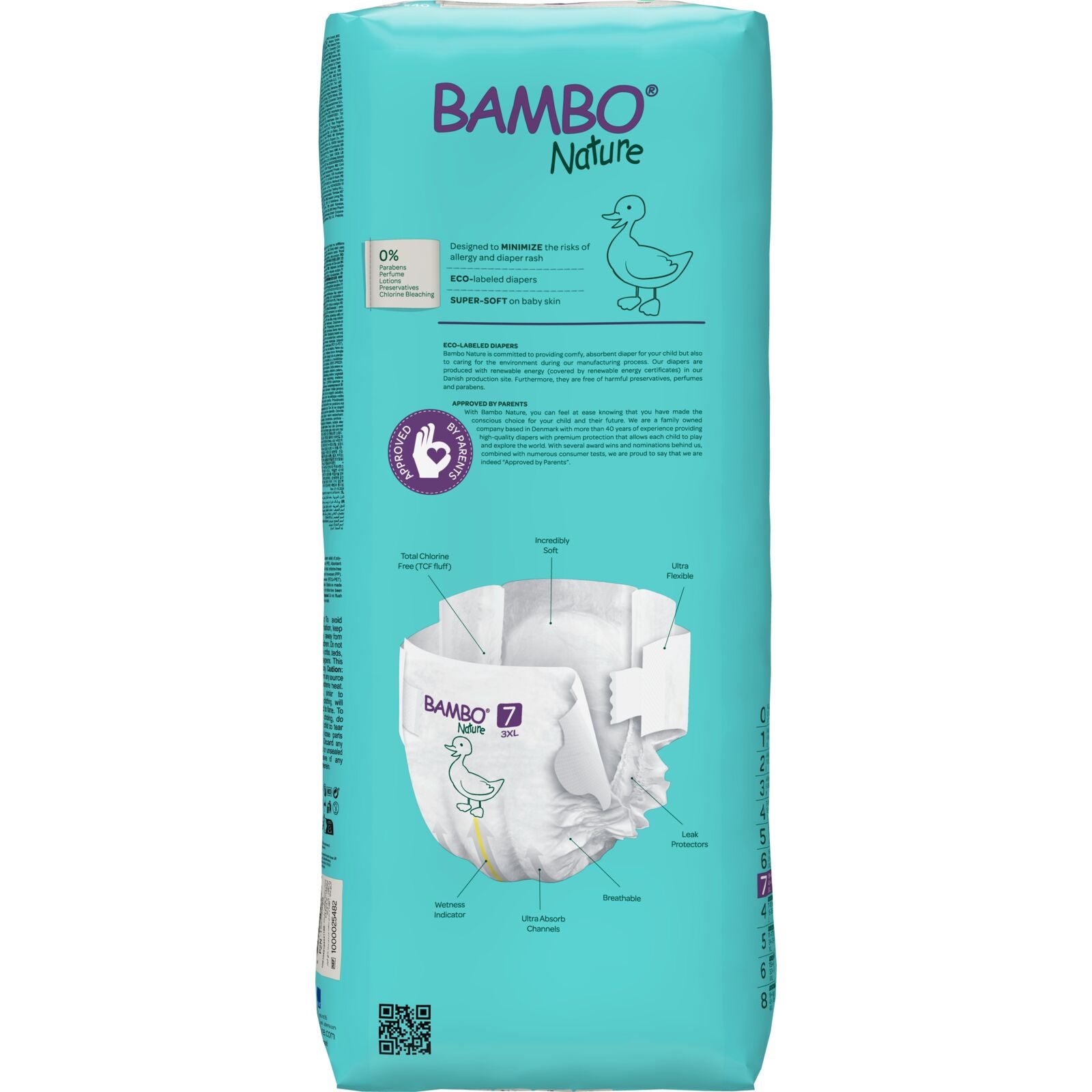 ALOA | Productos ecoamigables para bebés, hogar y cuidado personal Bambo Nature Pañales Talla 7 (3XL) - Caja