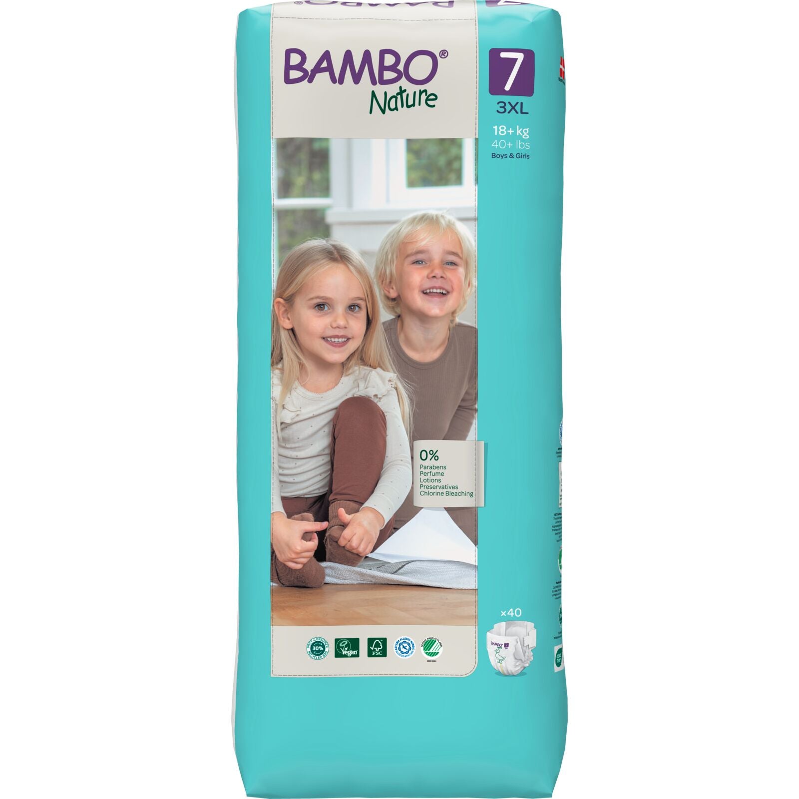 ALOA | Productos ecoamigables para bebés, hogar y cuidado personal Bambo Nature Pañales Talla 7 (3XL) - Caja