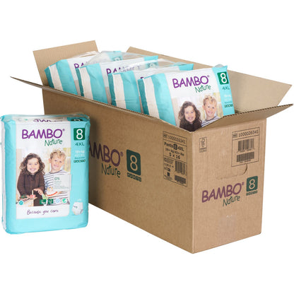 ALOA | Productos ecoamigables para bebés, hogar y cuidado personal Bambo Nature Pants Talla 8 (4XL) - Caja