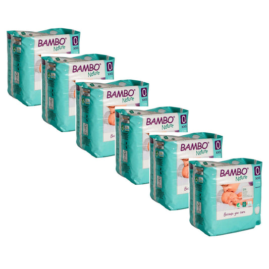 ALOA | Productos ecoamigables para bebés, hogar y cuidado personal Bambo Nature Pañales Talla 0 (XXS) - Prematuro - Caja